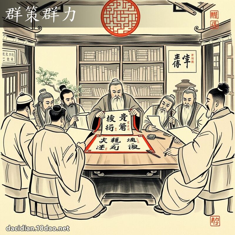 群策群力 配图