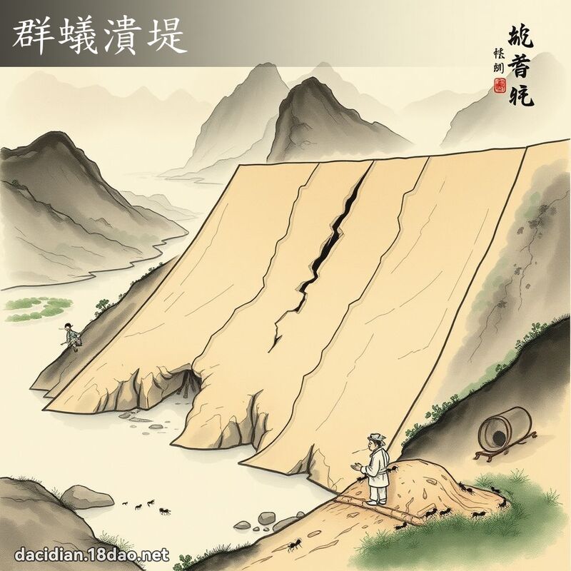 群蚁溃堤 配图
