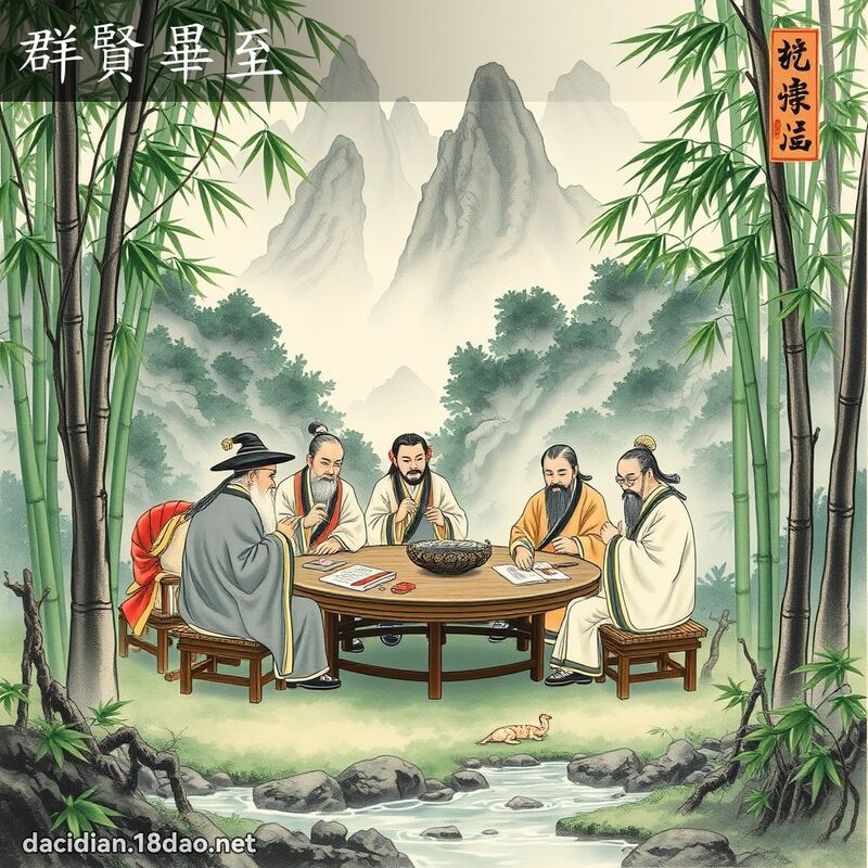 群贤毕至 配图