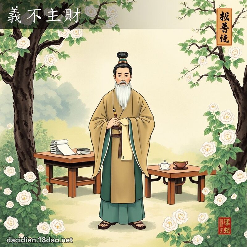 义不主财 配图