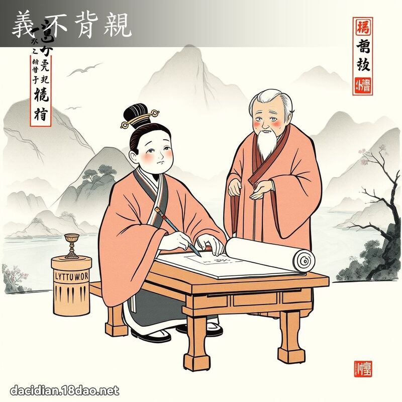 义不背亲 配图