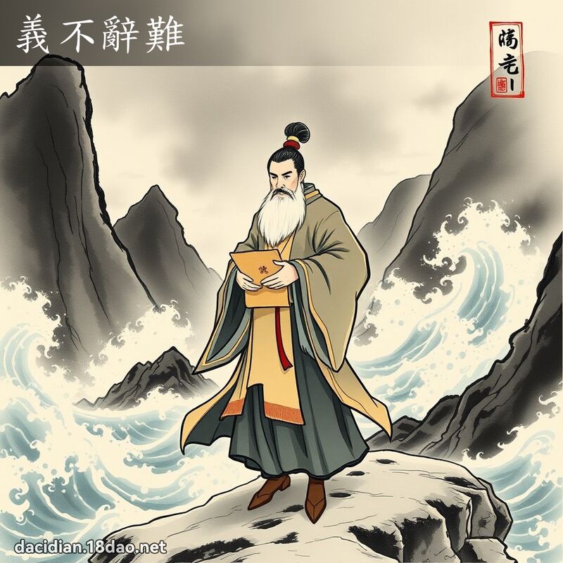 义不辞难 配图