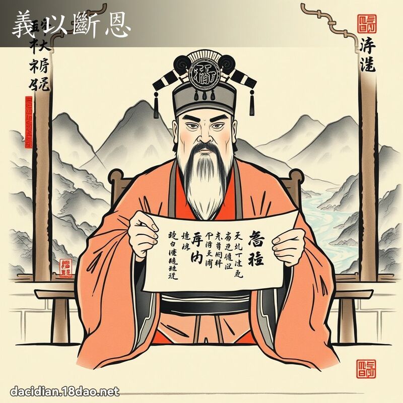 义以断恩 配图