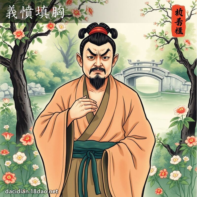 义愤填胸 配图
