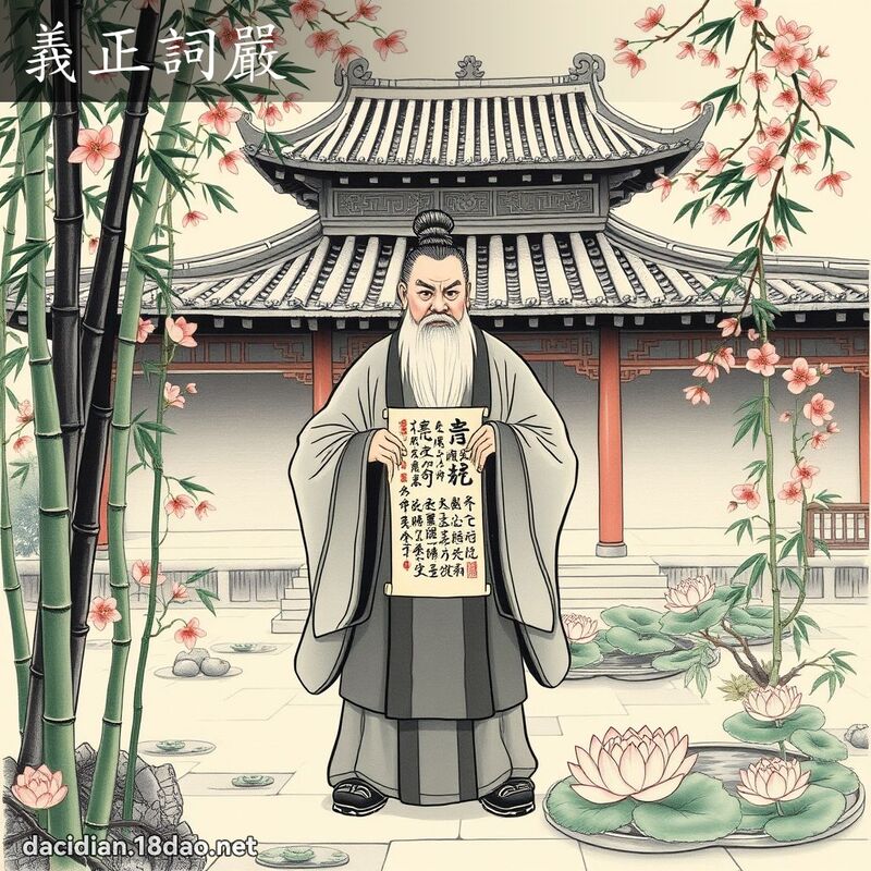 义正词严 配图