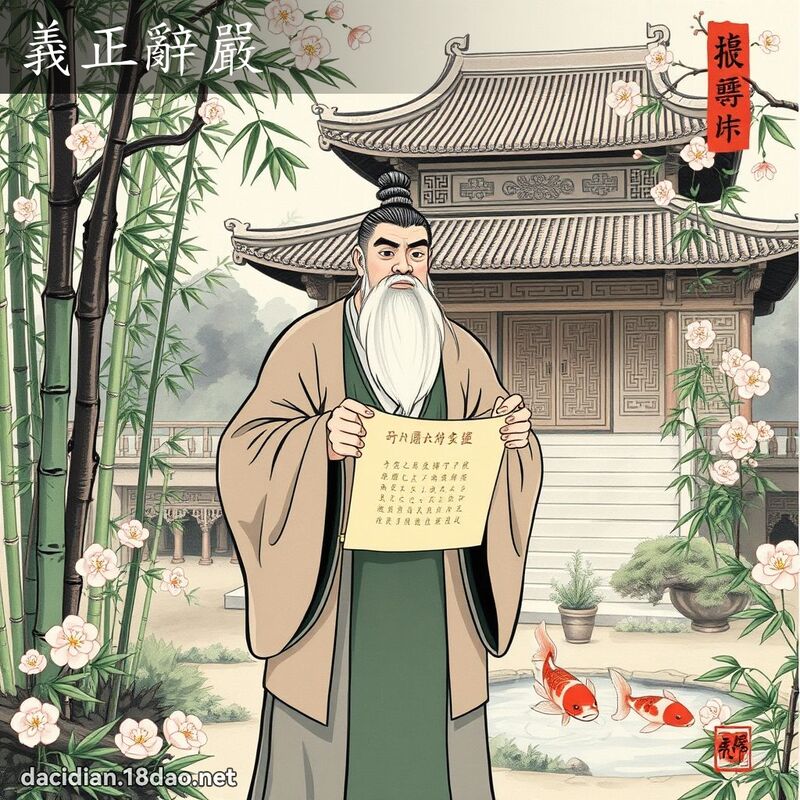 义正辞严 配图