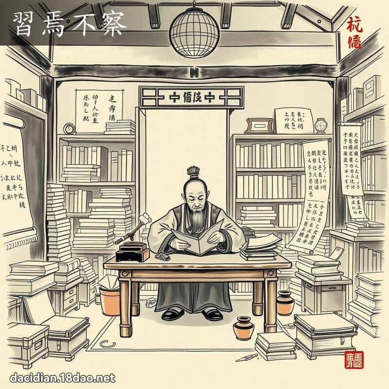 习焉不察 配图
