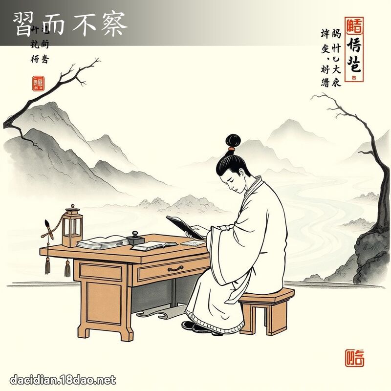 习而不察 配图