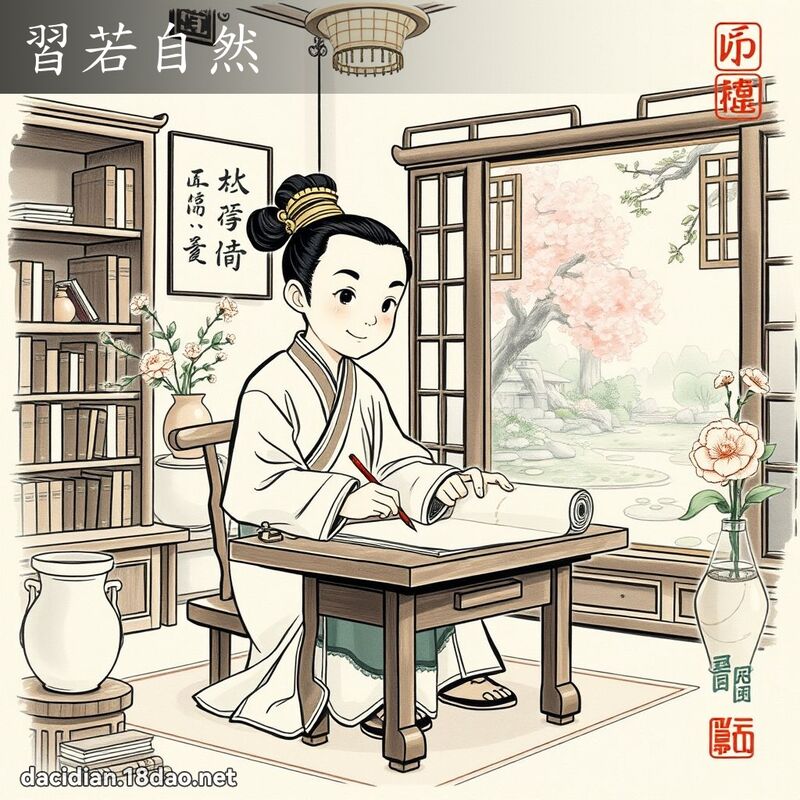 习若自然 配图