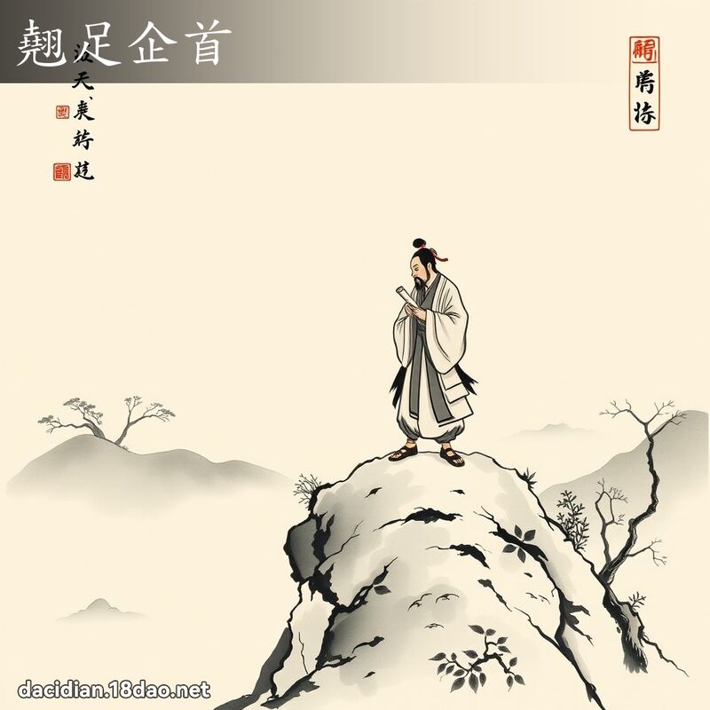 翘足企首 配图