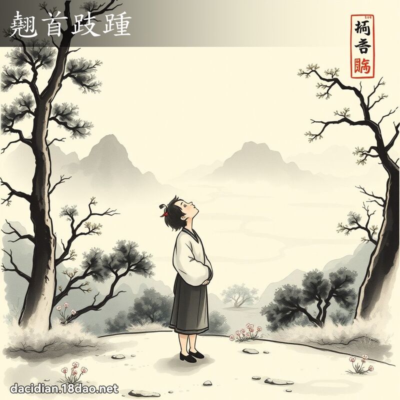 翘首跂踵 配图