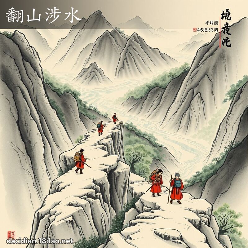 翻山涉水 配图