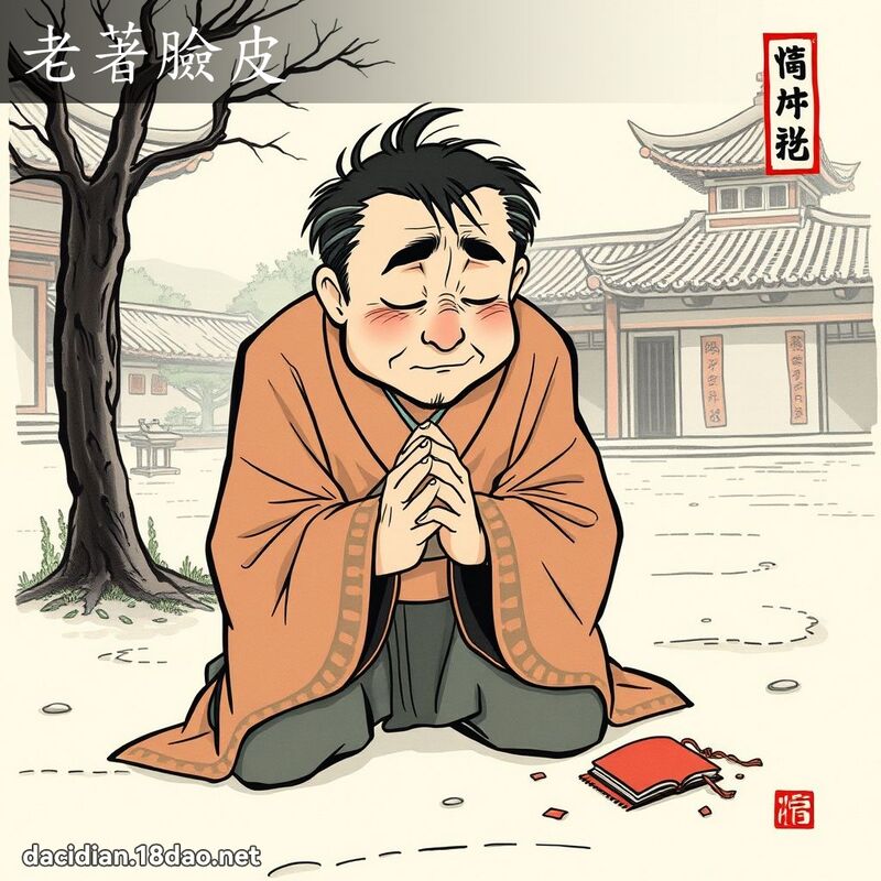 老著脸皮 配图