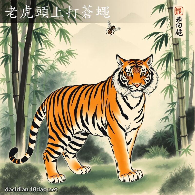 老虎头上打苍蝇 配图