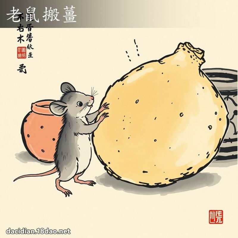 老鼠搬姜 配图