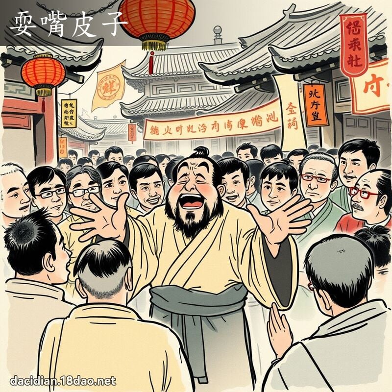 耍嘴皮子 配图