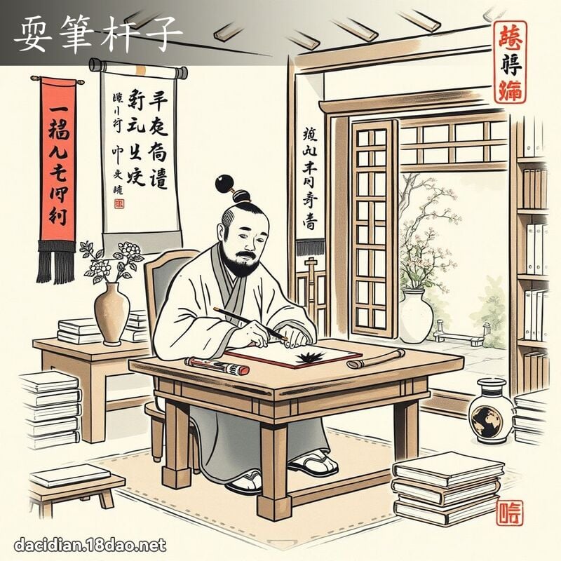耍笔杆子 配图