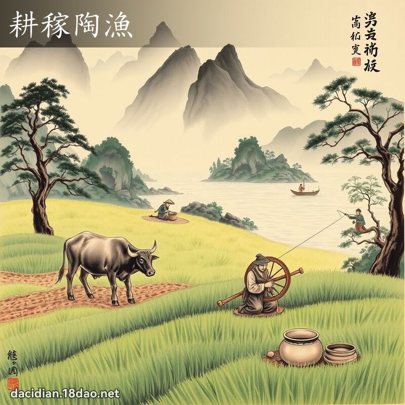 耕稼陶渔 配图
