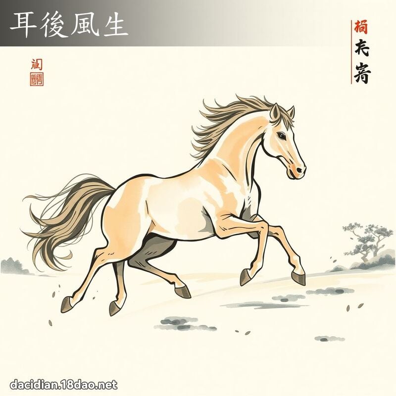 耳后风生 配图