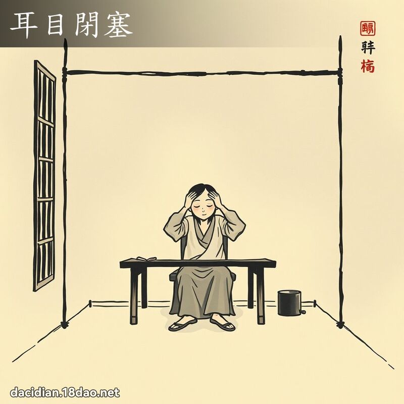 耳目闭塞 配图