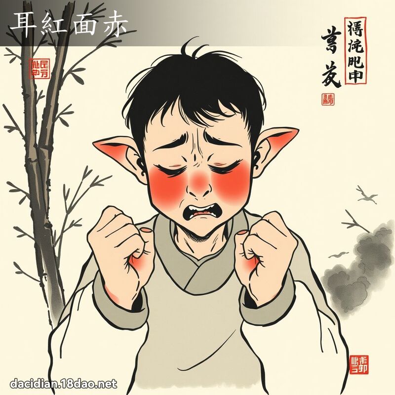 耳红面赤 配图