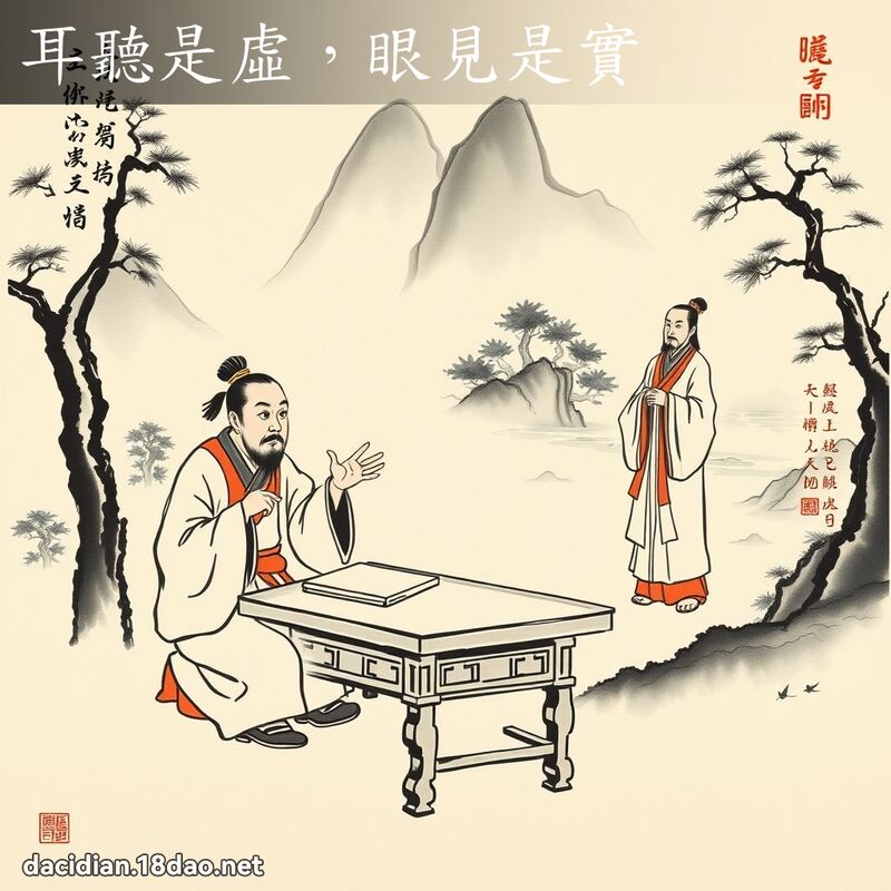 耳听是虚,眼见是实 配图