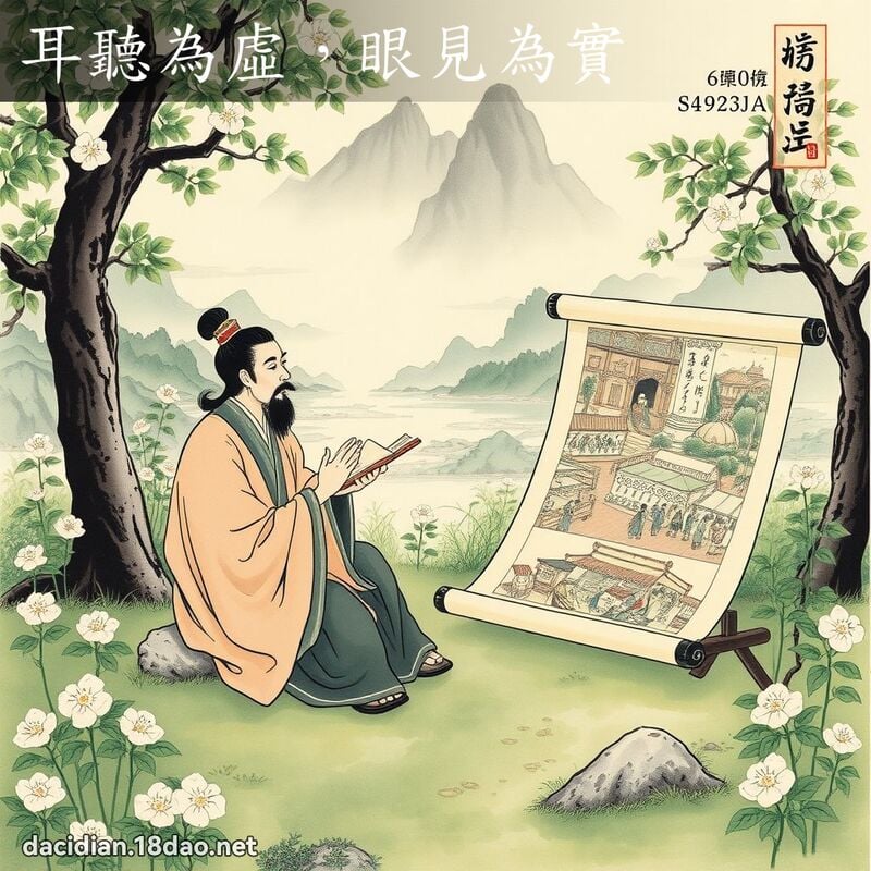 耳听为虚,眼见为实 配图