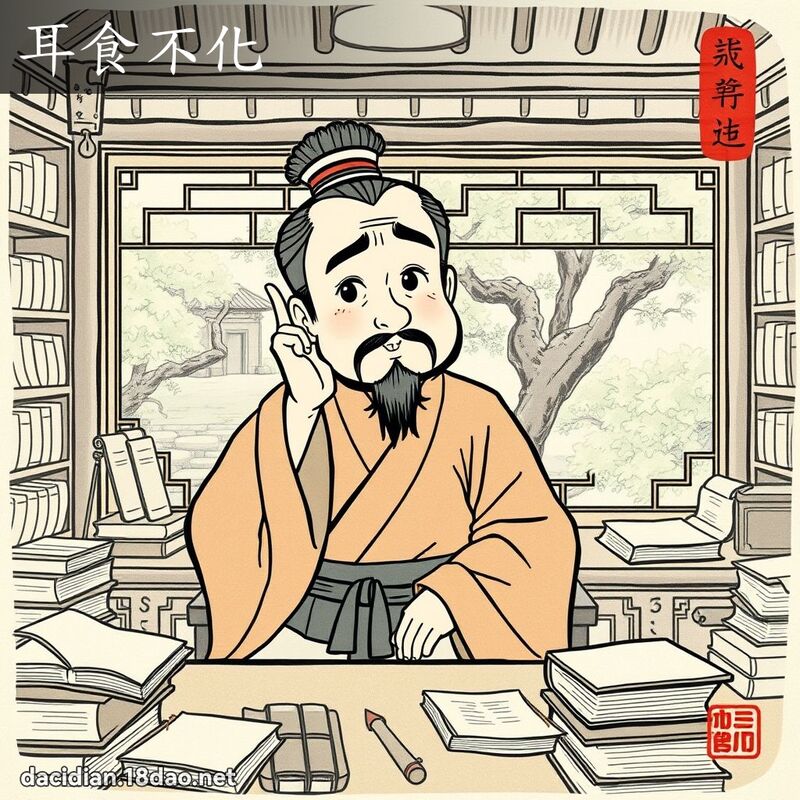 耳食不化 配图