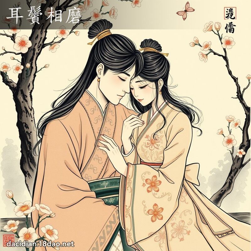 耳鬢相磨 配图