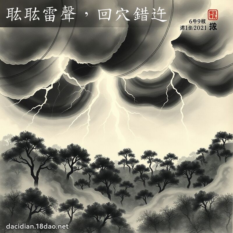 耾耾雷声,回穴错迕 配图