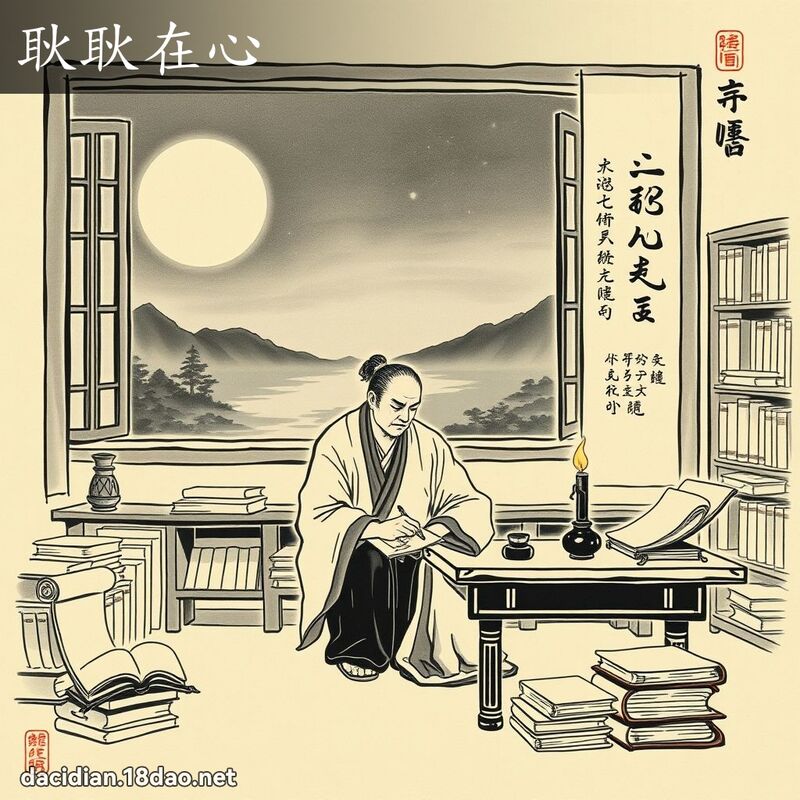 耿耿在心 配图
