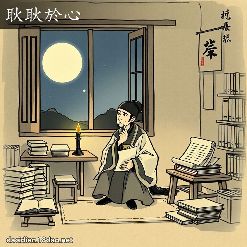 耿耿於心 配图