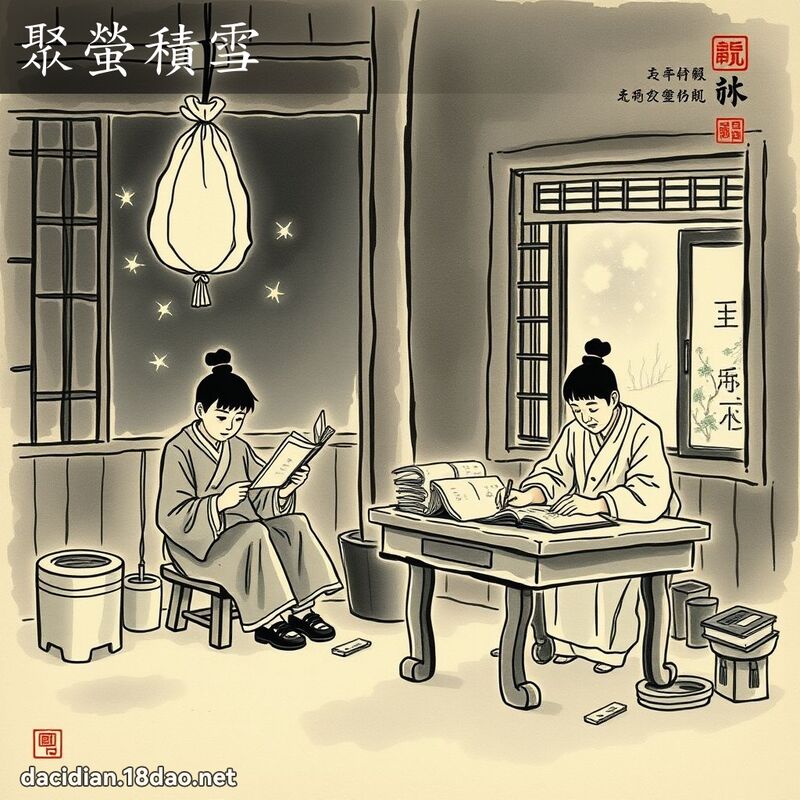聚萤积雪 配图