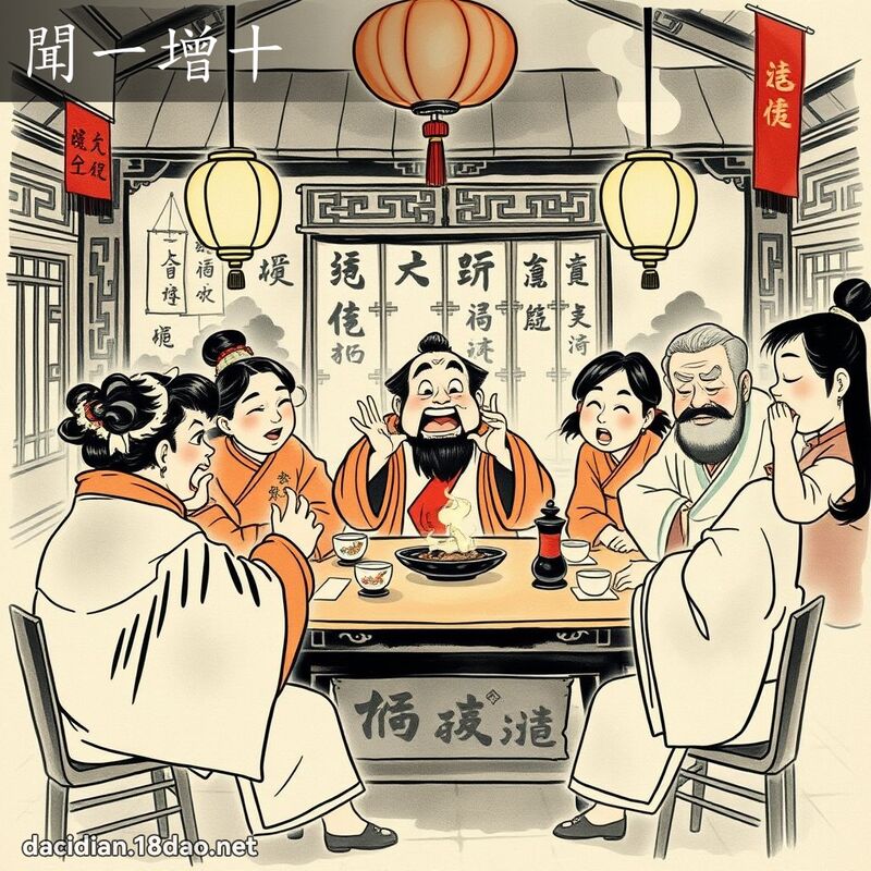 闻一增十 配图