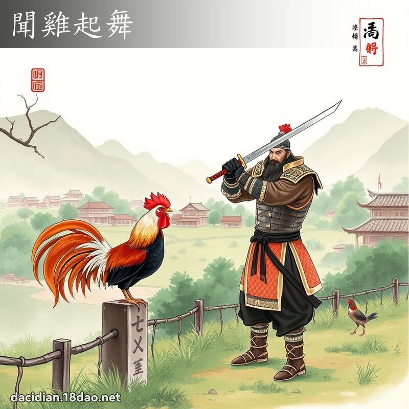 闻鸡起舞 配图