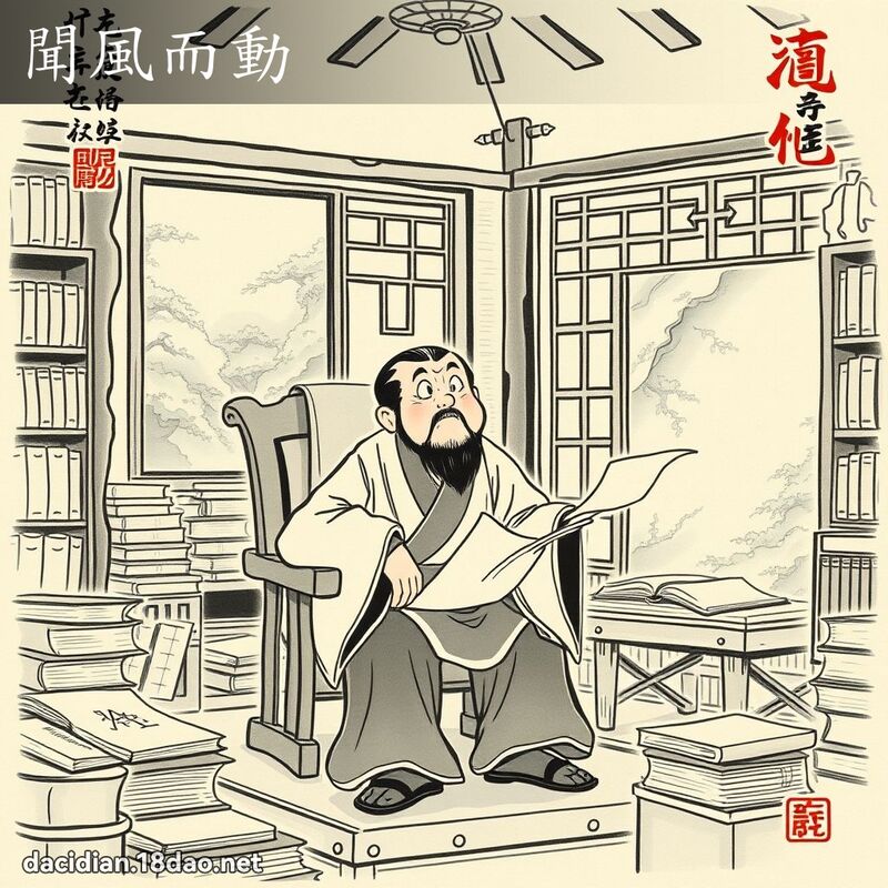 闻风而动 配图