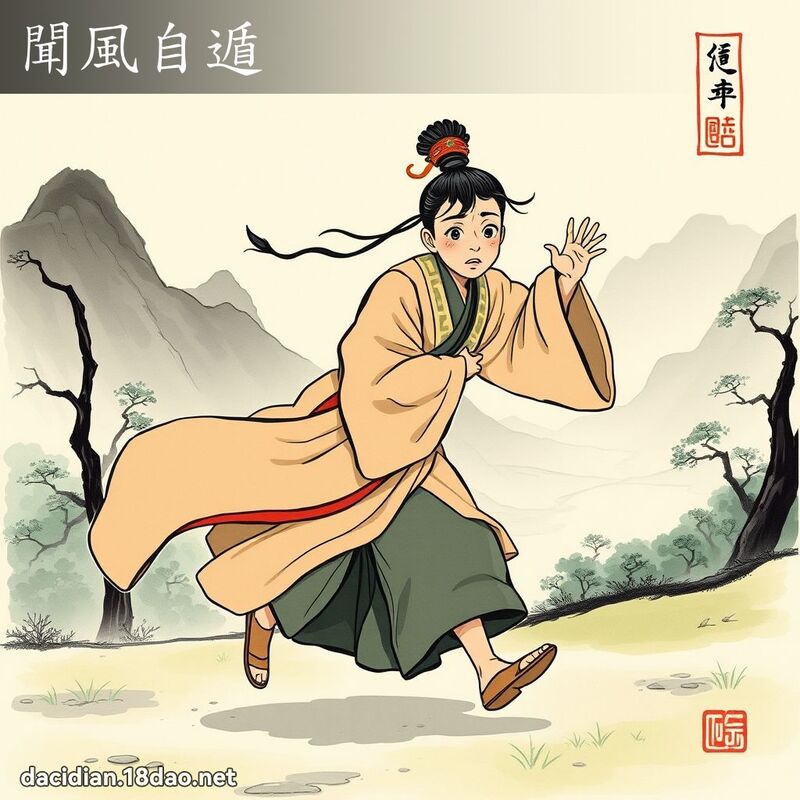 闻风自遁 配图