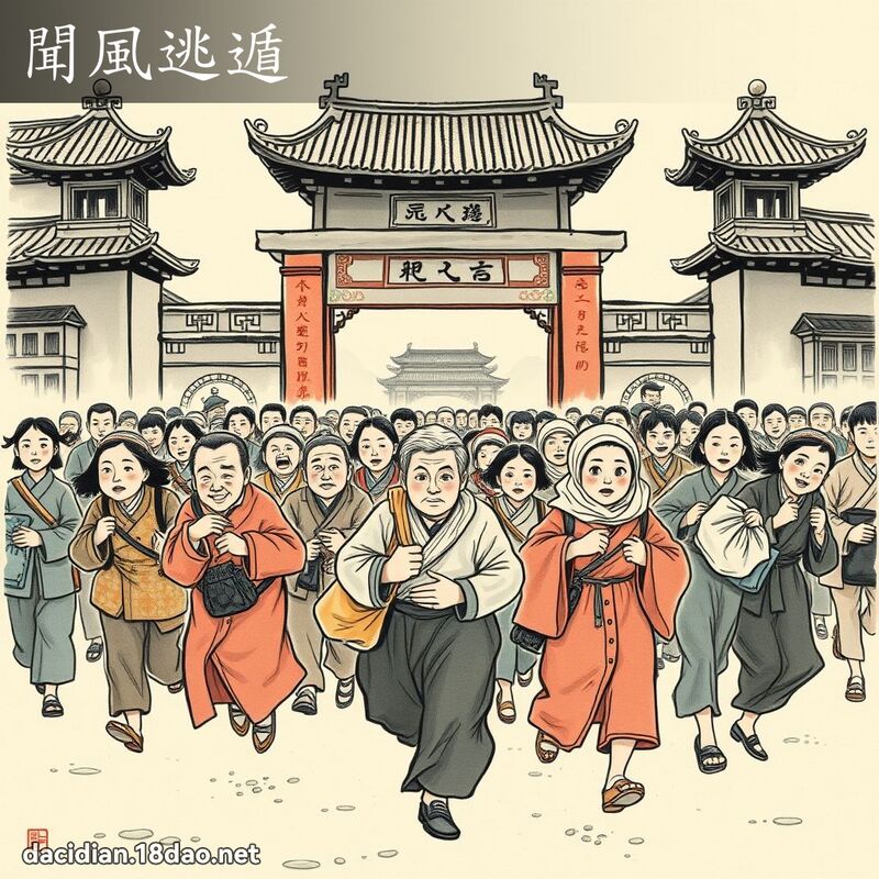 闻风逃遁 配图