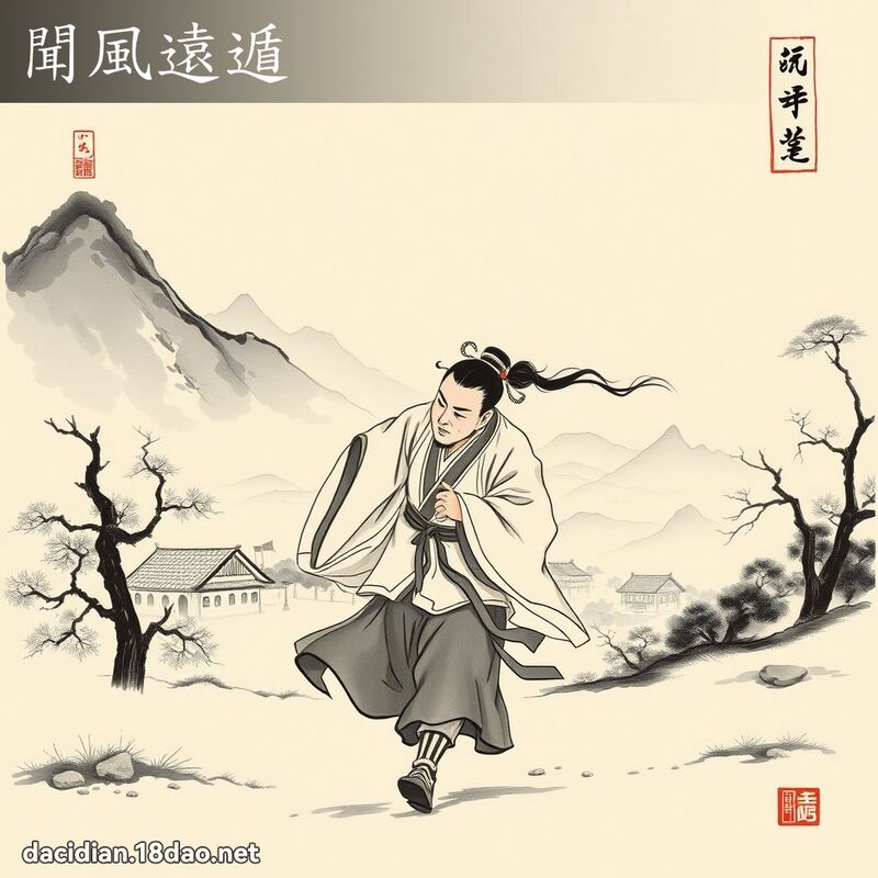 闻风远遁 配图