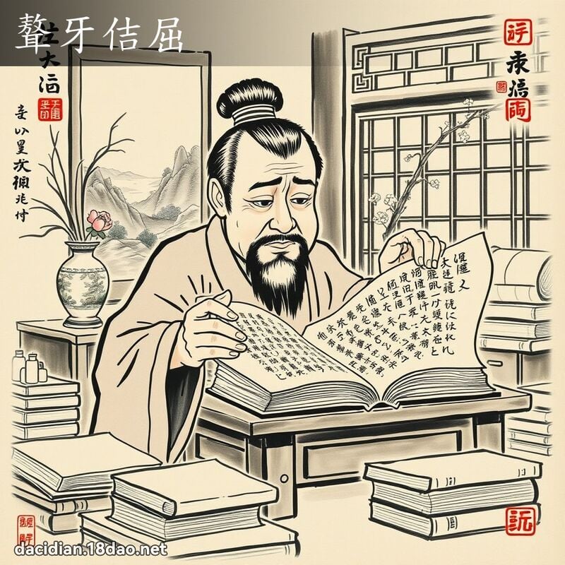 聱牙佶屈 配图