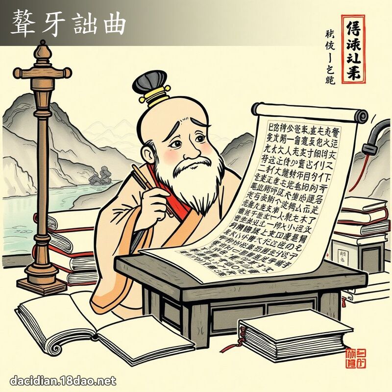 聱牙詘曲 配图