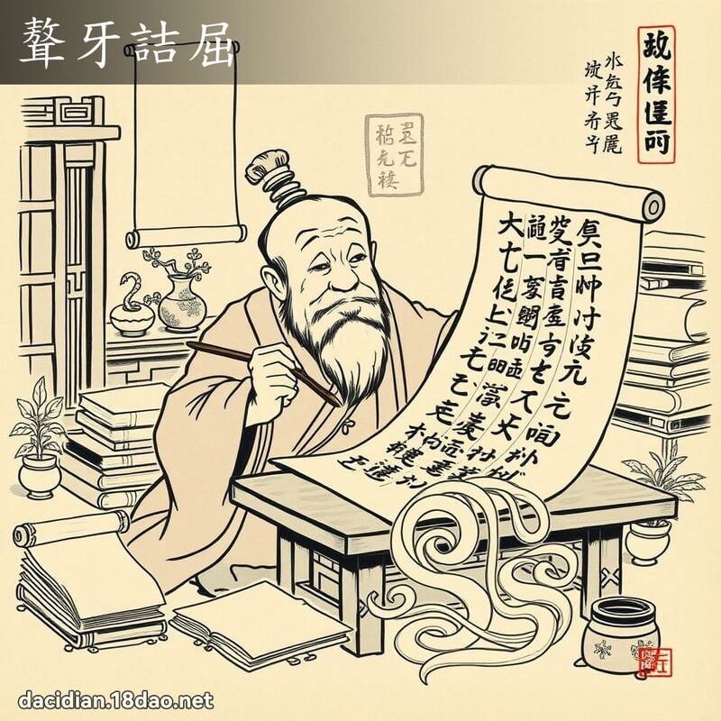 聱牙詰屈 配图