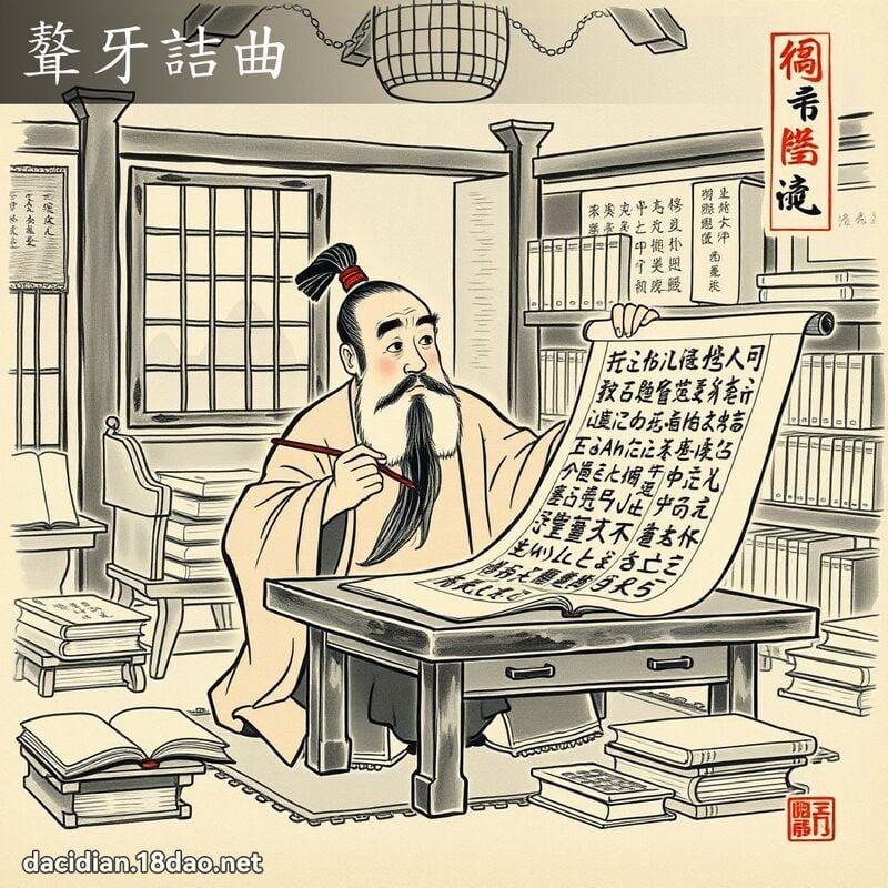 聱牙詰曲 配图