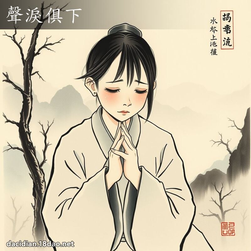 声泪俱下 配图