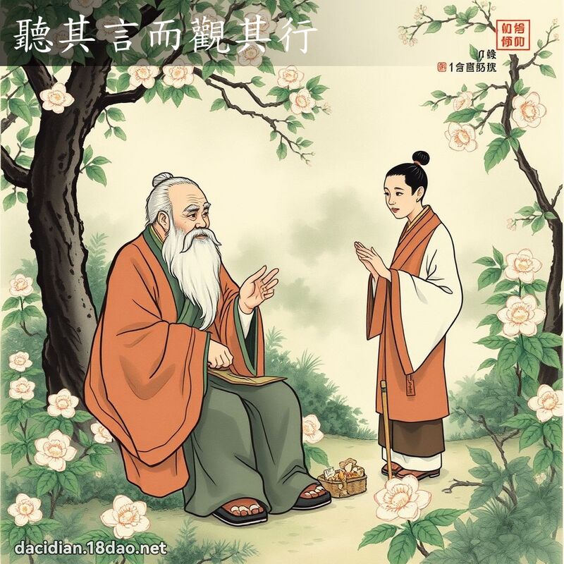 听其言而观其行 配图