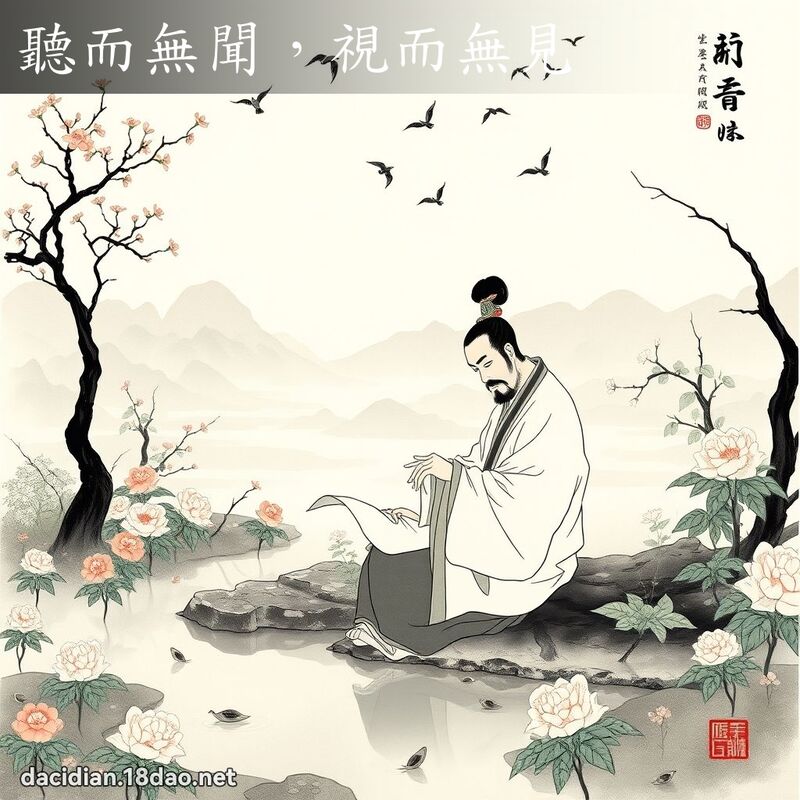 听而无闻,视而无见 配图