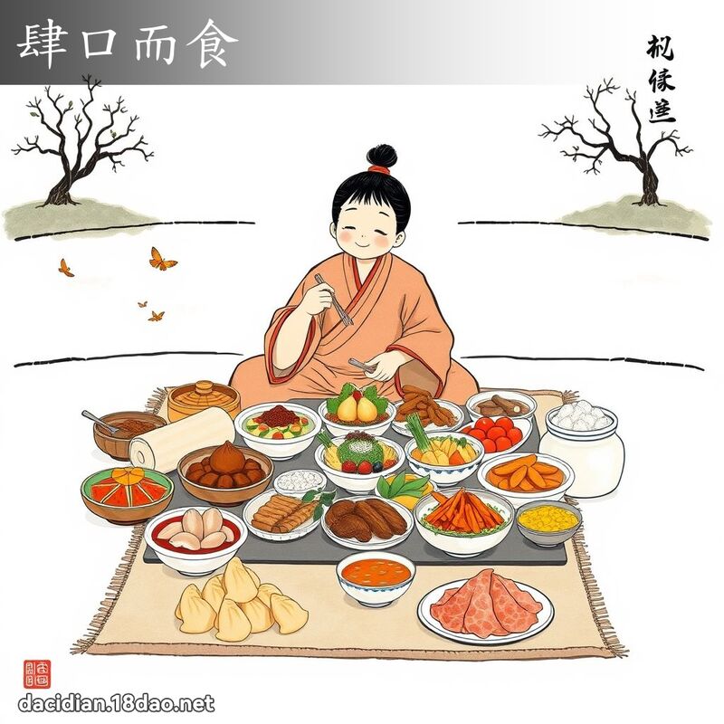 肆口而食 配图
