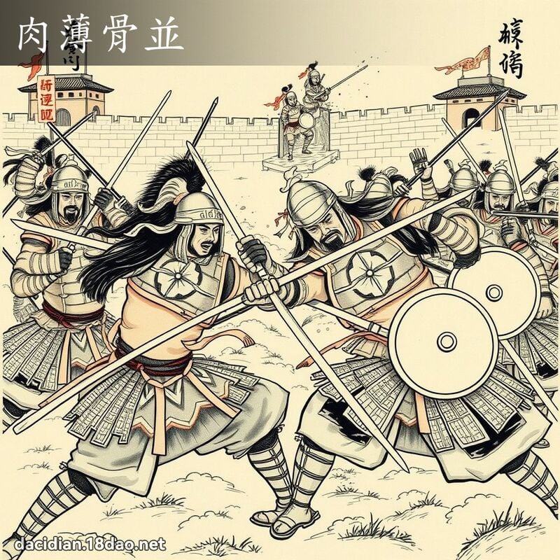 肉薄骨並 配图