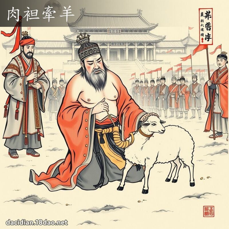 肉袒牵羊 配图