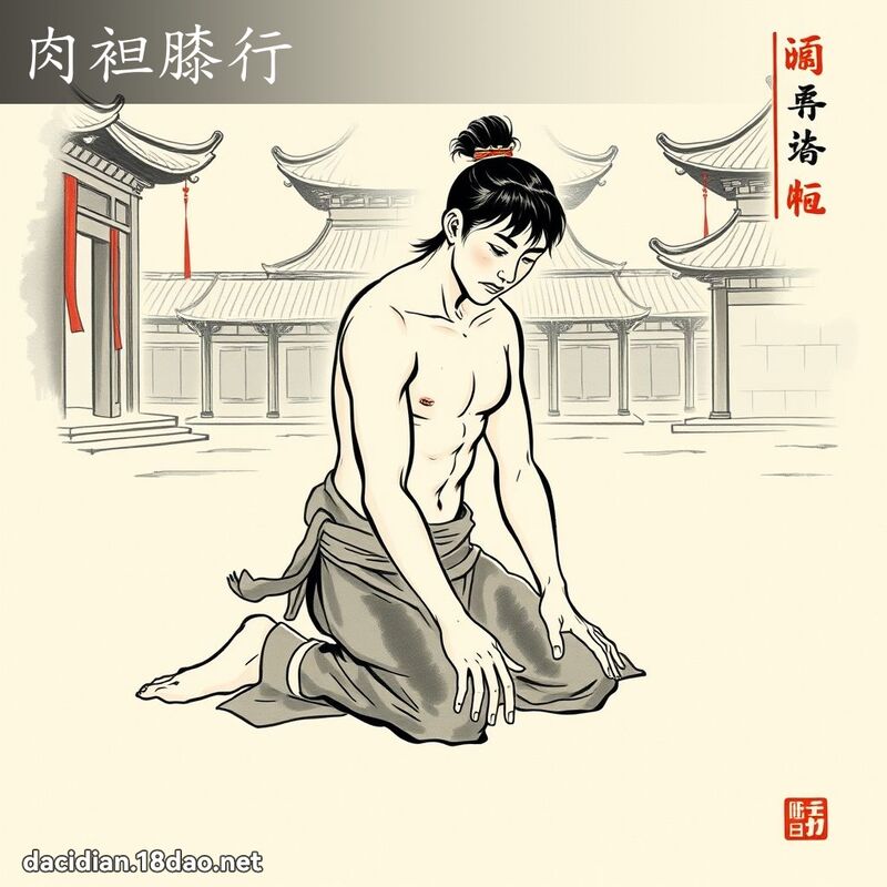 肉袒膝行 配图